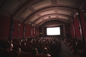 movie theaters are prime examples of front projection