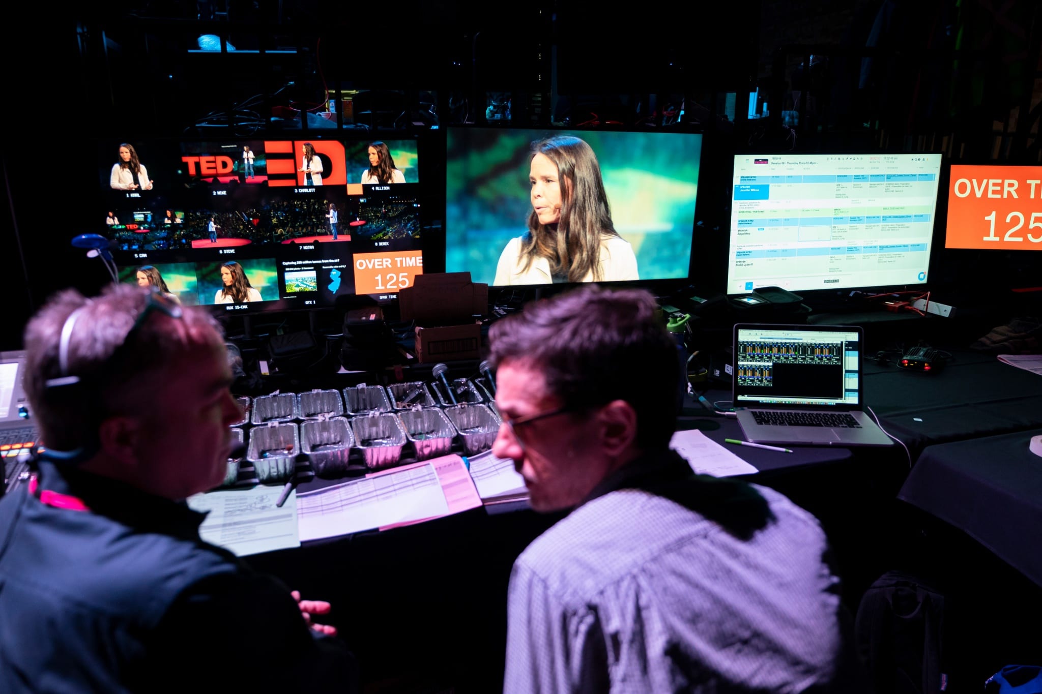 The event production crew at TED 2018